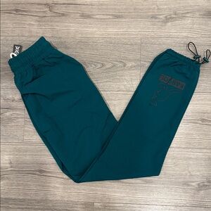 Kangol Green Track Pants With Drawstring Cuffed Bottoms Men’s Size Small